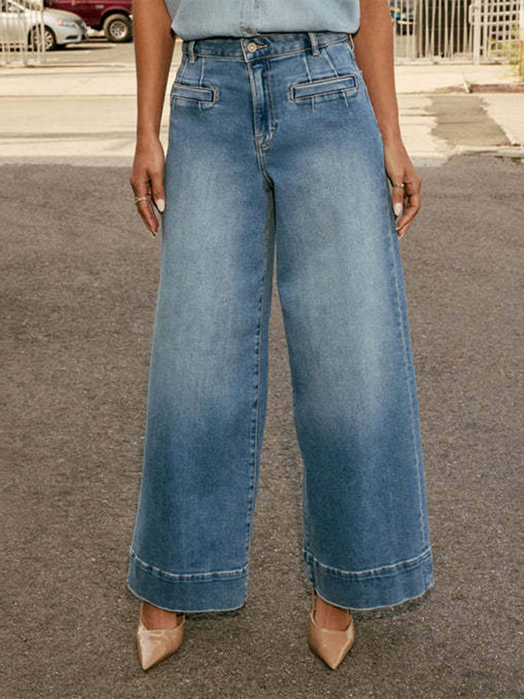 High Waisted Wide Leg Long Pants