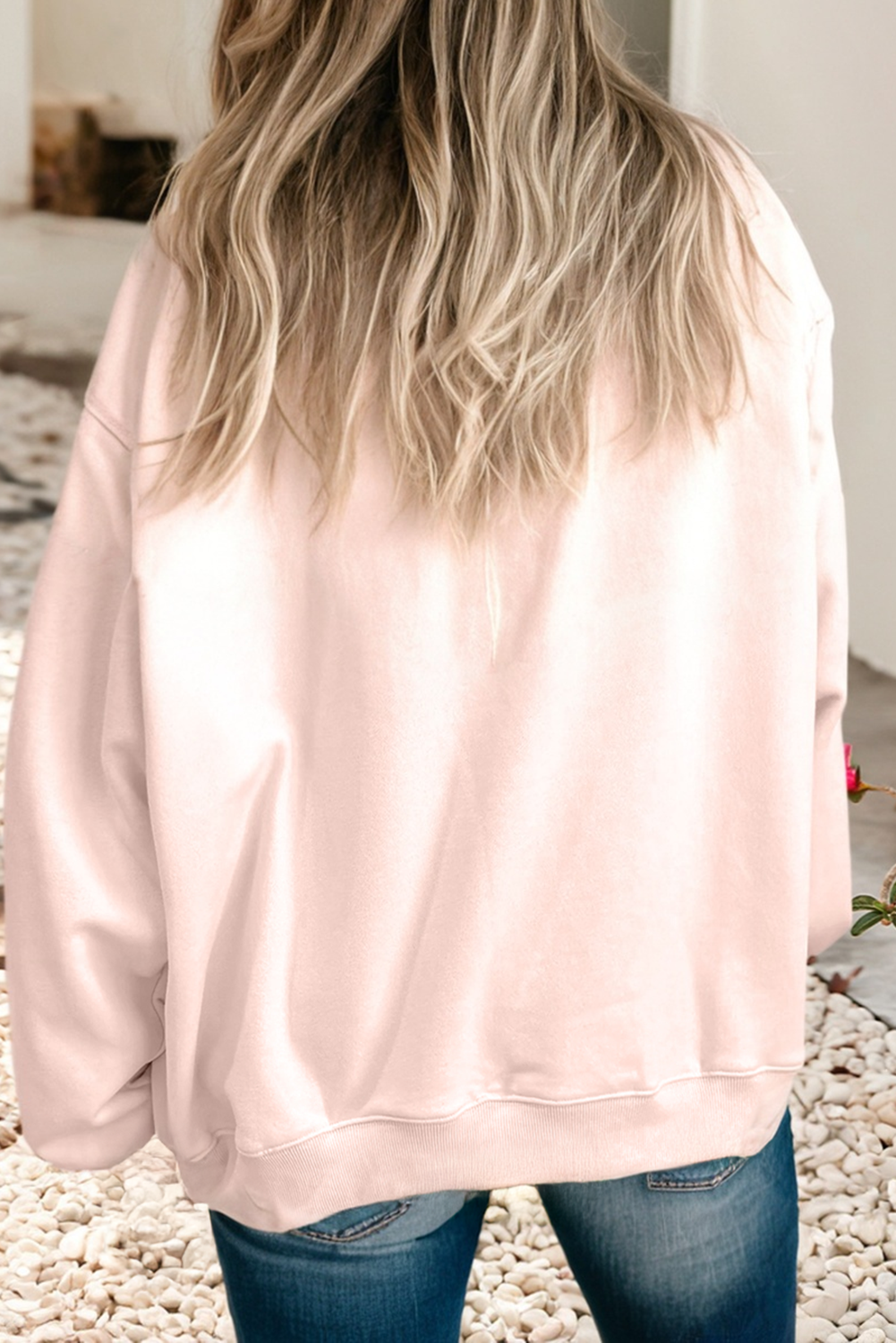 Oversize Mock Neck Sweatshirt